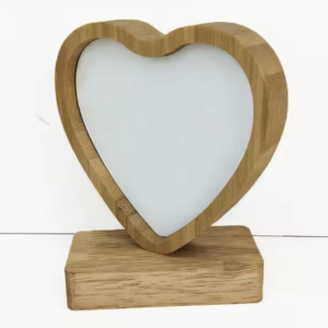 Wood Magnetic Frame - Diamond or Heart - Engraving included