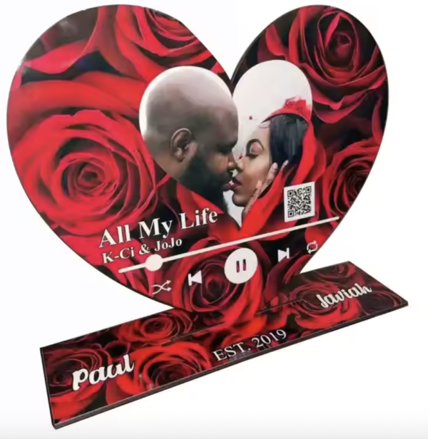 Heart-Shaped LOVE Photo Frame Acrylic